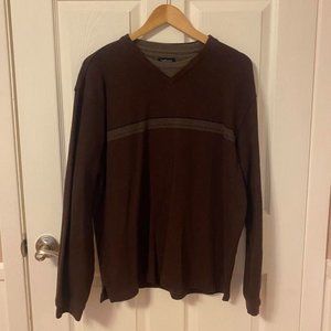 VanHeusen Burgundy Large V-neck Pull-over